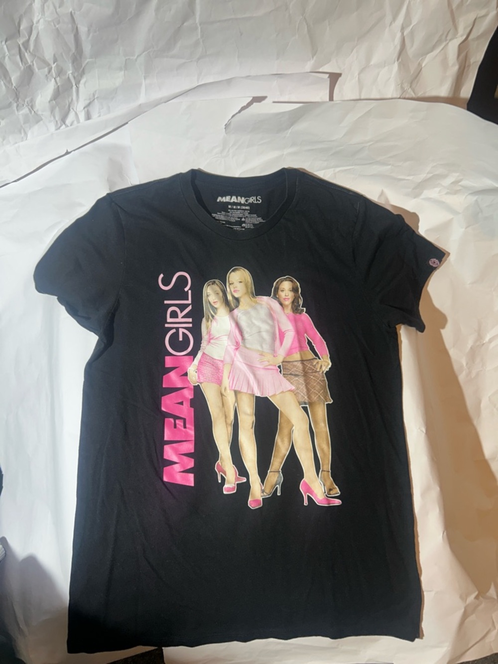 Mean Girls Pink Graphic Short Sleeve Tee - Black